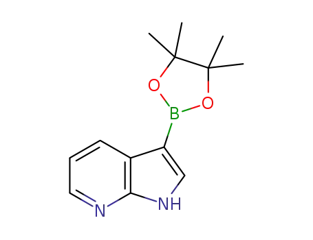 Molecular Structure of 945256-29-1 (1H-Pyrrolo[2,3-b]pyridine, 3-(4,4,5,5-tetramethyl-1,3,2-dioxaborolan-2-yl)-)