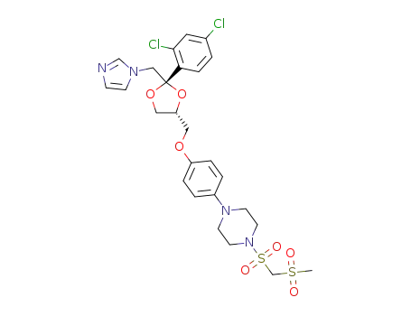 1-(4-{[(2S,4R)-2-(2,4-dichlorophenyl)-2-(imidazol-1-ylmethyl)-1,3-dioxolan-4-yl]methoxy}phenyl)-4-methanesulfonylmethanesulfonylpiperazine
