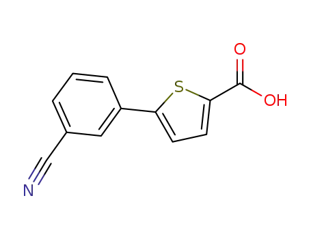 Molecular Structure of 253679-30-0 (5-(3-cyanophenyl)thiophene-2-carboxylic acid)