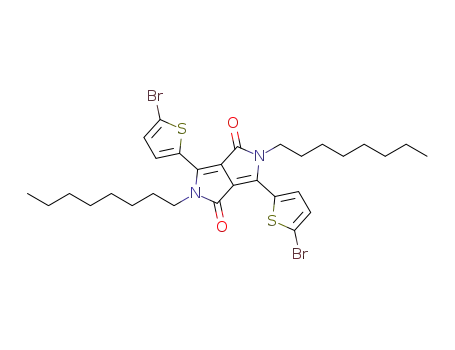 Molecular Structure of 1057401-13-4 (3,6-Bis(5-bromo-2-thienyl)-2,5-dihydro-2,5-dioctylpyrrolo[3,4-c]pyrrole-1,4-dione)