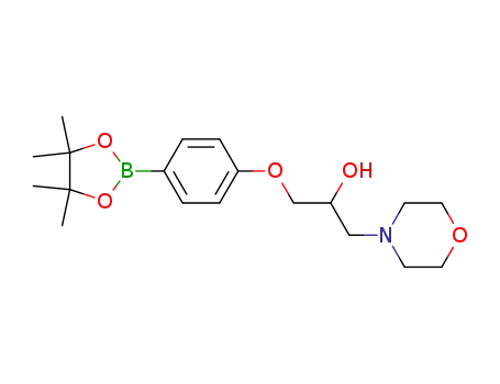 Molecular Structure of 756520-73-7 (1-Morpholino-3-(4-(4,4,5,5-tetramethyl-1,3,2-dioxaborolan-2-yl)phenoxy)propan-2-ol)