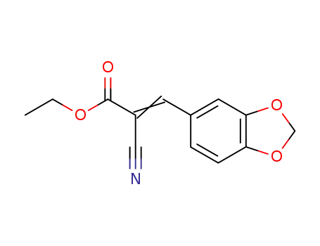 Molecular Structure of 2286-56-8 (ETHYL 3-(1,3-BENZODIOXOL-5-YL)-2-CYANOACRYLATE)