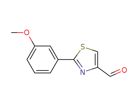 Molecular Structure of 749902-11-2 (2-(3-METHOXY-PHENYL)-THIAZOLE-4-CARBALDEHYDE)