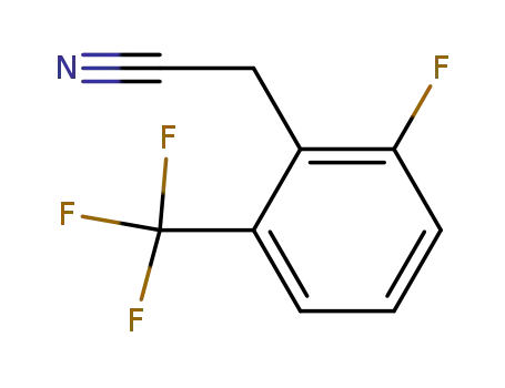 Molecular Structure of 179946-34-0 (2-FLUORO-6-(TRIFLUOROMETHYL)PHENYLACETONITRILE)