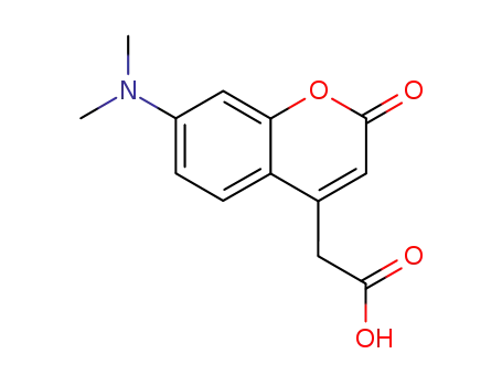 Molecular Structure of 80883-54-1 (7-Dimethylaminocoumarin-4-acetic acid)