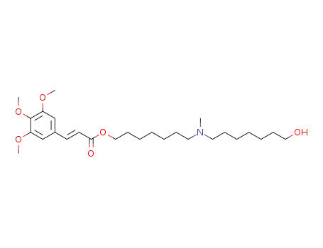 Molecular Structure of 870449-65-3 (2-Propenoic acid, 3-(3,4,5-trimethoxyphenyl)-,
7-[(7-hydroxyheptyl)methylamino]heptyl ester, (2E)-)