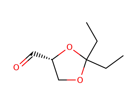 Molecular Structure of 120157-60-0 (2,3-O-(3-PENTYLIDENE)-D-GLYCERALDEHYDE)