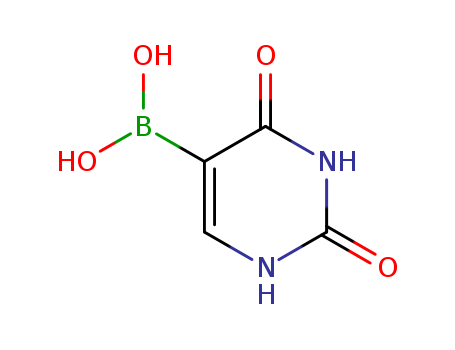 70523-22-7,URACIL-5-BORONIC ACID,5-Pyrimidineboronicacid, 1,2,3,4-tetrahydro-2,4-dioxo- (7CI); Boronic acid, (1,2,3,4-tetrahydro-2,4-dioxo-5-pyrimidinyl)-(9CI); (2,4-Dioxo-1,2,3,4-tetrahydropyrimidin-5-yl)boronic acid; NSC 82645