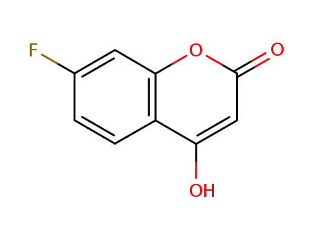 Molecular Structure of 2145-27-9 (2H-1-Benzopyran-2-one, 7-fluoro-4-hydroxy-)