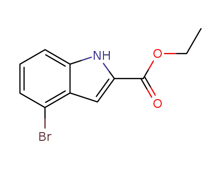 Molecular Structure of 103858-52-2 (4-Bromoindole-2-carboxylic acid ethyl ester)