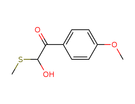 Molecular Structure of 13603-51-5 (Ethanone, 2-hydroxy-1-(4-methoxyphenyl)-2-(methylthio)-)