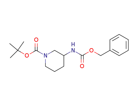 Molecular Structure of 1002360-09-9 ((S)-1-Boc-3-(Cbz-amino)-piperidine)