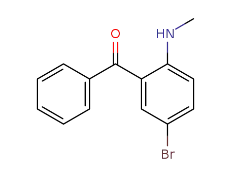 Molecular Structure of 39573-20-1 ((5-BROMO-2-METHYLAMINO-PHENYL)-PHENYL-METHANONE)
