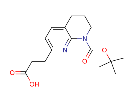 3-[8-[(2-methylpropan-2-yl)oxycarbonyl]-6,7-dihydro-5H-1,8-naphthyridin-2-yl]propanoic acid