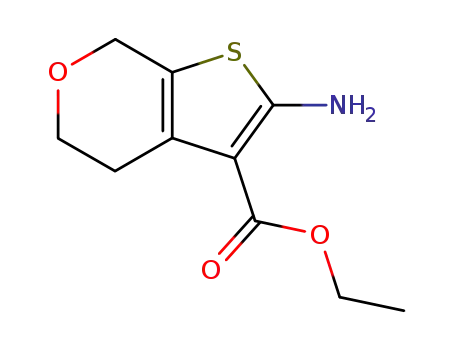 Molecular Structure of 117642-16-7 (2-AMINO-4,7-DIHYDRO-5H-THIENO[2,3-C]PYRAN-3-CARBOXYLIC ACID ETHYL ESTER)