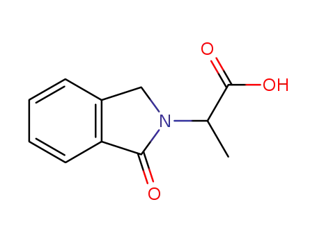 Molecular Structure of 67266-14-2 (2-(1-OXO-1,3-DIHYDRO-2H-ISOINDOL-2-YL)PROPANOIC ACID)