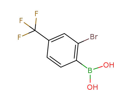 Molecular Structure of 959997-88-7 (2-BROMO-4-(TRIFLUOROMETHYL)BENZENEBORONIC ACID)