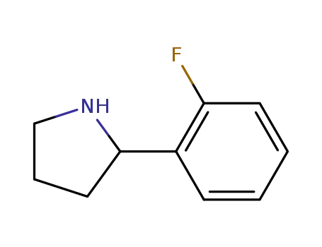 Molecular Structure of 72216-04-7 (2-(2-Fluorophenyl)pyrrolidine)