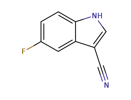 Molecular Structure of 194490-15-8 (3-CYANO-5-FLUORO-1H-INDOLE)