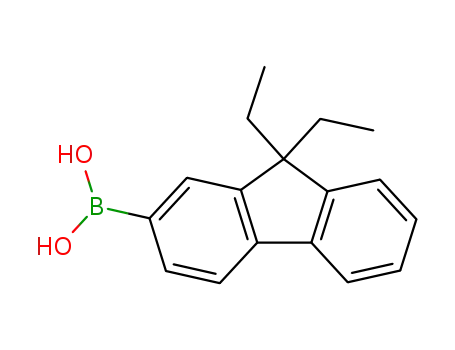 Molecular Structure of 400607-30-9 (9,9-Diethylfluorene-2-boronicacid)