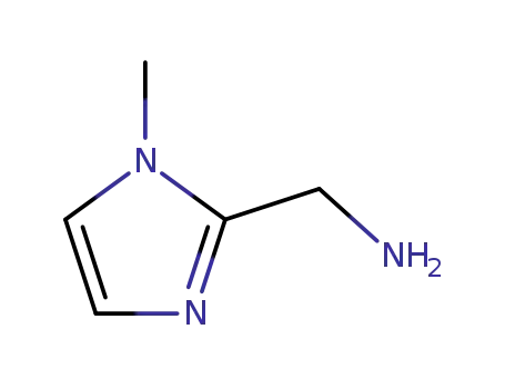 Molecular Structure of 124312-73-8 (2-(AMINOMETHYL)-1-METHYLIMIDAZOLE)