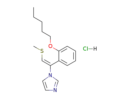 Molecular Structure of 130773-02-3 (1-[2-methylsulfanyl-1-(2-pentoxyphenyl)ethenyl]imidazole hydrochloride)