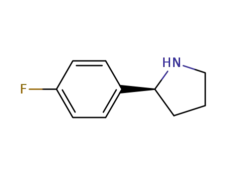 Molecular Structure of 298690-90-1 ((S)-2-(4-Fluorophenyl)pyrrolidine)