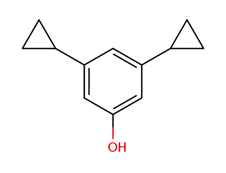 Molecular Structure of 41381-26-4 (Phenol, 3,5-dicyclopropyl-)