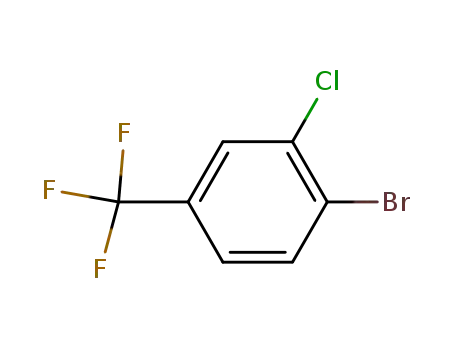 Molecular Structure of 402-04-0 (1-BROMO-2-CHLORO-4-TRIFLUOROMETHYL-BENZENE)