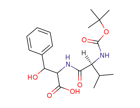 Molecular Structure of 188745-62-2 (Phenylalanine, N-[(1,1-dimethylethoxy)carbonyl]-L-valyl-b-hydroxy-)