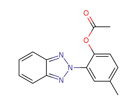 Molecular Structure of 69698-20-0 (2-(2H-1,2,3-benzotriazol-2-yl)-4-methylphenyl acetate)