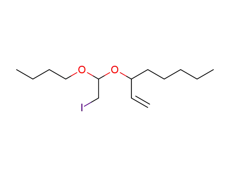 Molecular Structure of 196412-56-3 (1-Octene, 3-(1-butoxy-2-iodoethoxy)-)