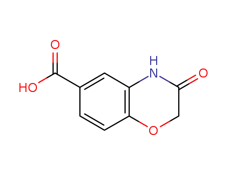 Molecular Structure of 134997-87-8 (3-OXO-3,4-DIHYDRO-2H-1,4-BENZOXAZINE-6-CARBOXYLIC ACID)