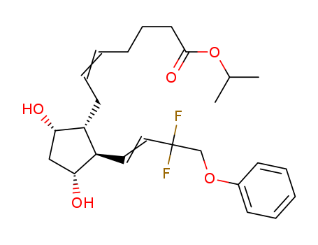 209860-87-7,Tafluprost,5-Heptenoicacid, 7-[(1R,2R,3R,5S)-2-[(1E)-3,3-difluoro-4-phenoxy-1-butenyl]-3,5-dihydroxycyclopentyl]-,1-methylethyl ester, (5Z)- (9CI);AFP 168;5-Heptenoic acid,7-[(1R,2R,3R,5S)-2-[(1E)-3,3-difluoro-4-phenoxy-1-buten-1-yl]-3,5-dihydroxycyclopentyl]-,1-methylethyl ester, (5Z)-;MK-2452;