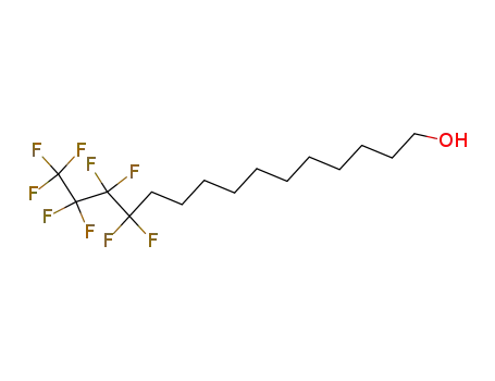 Molecular Structure of 36096-97-6 (1-Pentadecanol, 12,12,13,13,14,14,15,15,15-nonafluoro-)