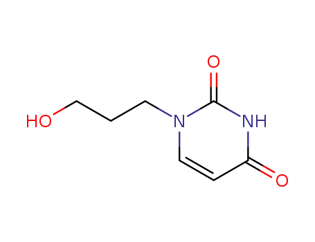 Molecular Structure of 7236-62-6 (2,4(1H,3H)-Pyrimidinedione, 1-(3-hydroxypropyl)-)
