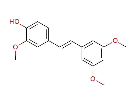 Molecular Structure of 108957-72-8 (4-[(E)-2-(3,5-dimethoxyphenyl)ethenyl]-2-methoxy-phenol)