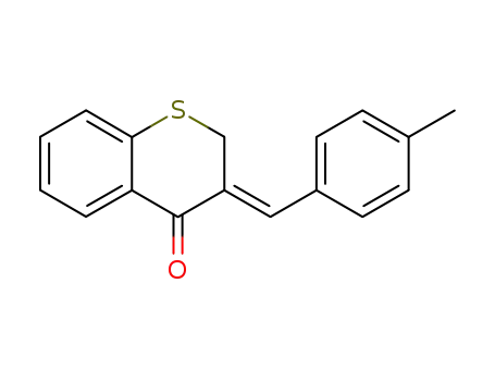 Molecular Structure of 101001-08-5 ((3Z)-3-[(4-methylphenyl)methylidene]-2,3-dihydro-4H-thiochromen-4-one)