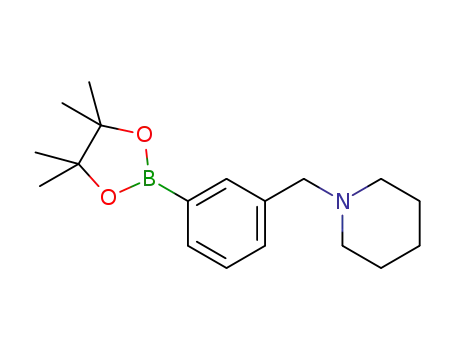 Molecular Structure of 859833-21-9 (1-[3-(4,4,5,5-TETRAMETHYL-1,3,2-DIOXABOROLAN-2-YL)BENZYL]PIPERIDINE)