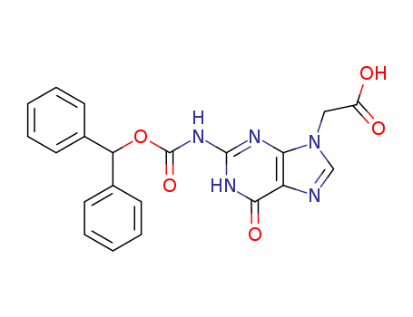 (2-BENZHYDRYLOXYCARBONYLAMINO-6-OXO-1,6-DIHYDRO-PURIN-9-YL)-ACETIC ACID