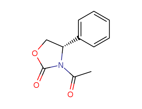 Molecular Structure of 128947-42-2 (2-Oxazolidinone, 3-acetyl-4-phenyl-, (S)-)