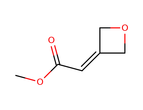 Molecular Structure of 1105665-34-6 (Methyl 2-(oxetan-3-ylidene)acetate)