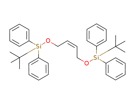 Molecular Structure of 145365-08-8 ((Z)-2,2,11,11-tetramethyl-3,3,10,10-tetraphenyl-4,9-dioxa-3,10-disiladodec-6-ene)