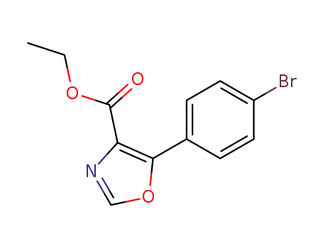 Molecular Structure of 127919-32-8 (ETHYL 5-(4'-BROMOPHENYL)-1,3-OXAZOLE-4-CARBOXYLATE)