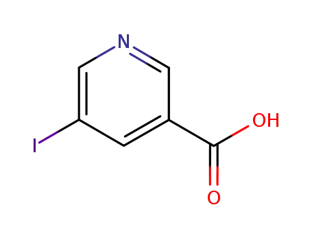 Molecular Structure of 15366-65-1 (5-IODONICOTINIC ACID)