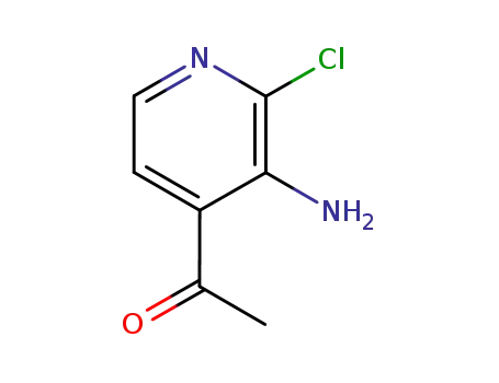 Molecular Structure of 342899-35-8 (1-(3-AMINO-2-CHLORO-PYRIDIN-4-YL)-ETHANONE)