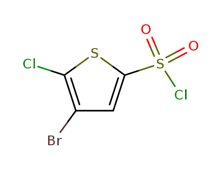 Molecular Structure of 166964-35-8 (4-BROMO-5-CHLOROTHIOPHENE-2-SULFONYL CHLORIDE)