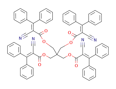 Molecular Structure of 178671-58-4 (2-Propenoic acid, 2-cyano-3,3-diphenyl-, 2,2-bis(2-cyano-1-oxo-3,3-diphenyl-2-propenyl)oxymethyl-1,3-propanediyl ester)