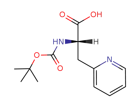 Molecular Structure of 71239-85-5 (Boc-3-(2-pyridyl)-L-alanine)