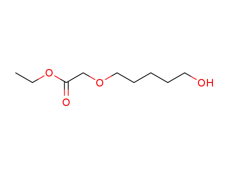 Molecular Structure of 106555-77-5 (Acetic acid, [(5-hydroxypentyl)oxy]-, ethyl ester)